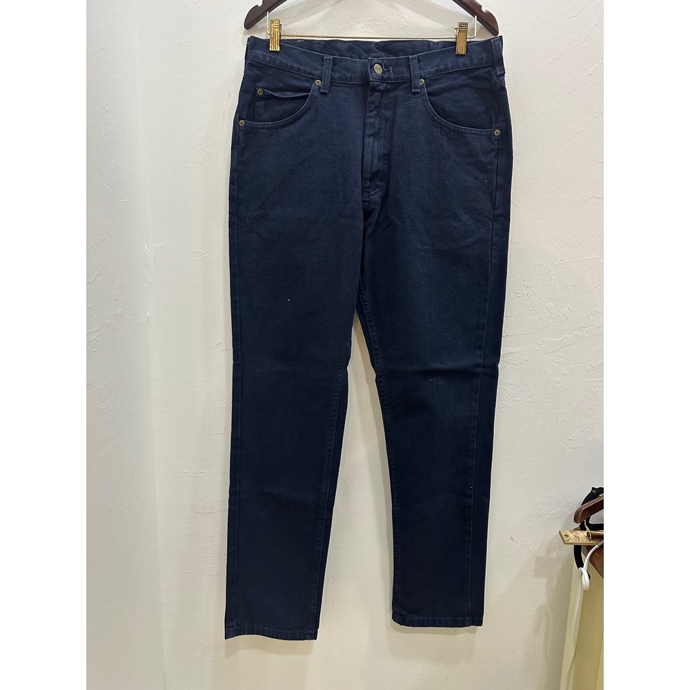 LL Bean Double L Jeans Mens 34x32 Dark Navy Blue Denim Made in USA Straight Leg